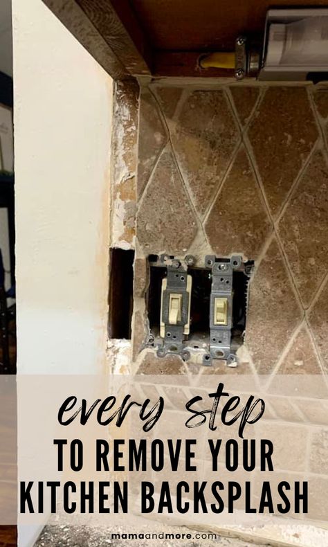 remove kitchen backsplash tile Changing Backsplash In Kitchen, Removing Kitchen Backsplash, How To Remove Backsplash, How To Remove Kitchen Backsplash, Replacing Backsplash Tile, How To Backsplash Kitchen, Remove Kitchen Backsplash, How To Remove Backsplash Tile, How To Install Backsplash In Kitchen