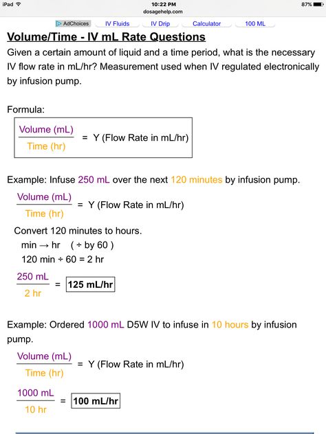 IV rate calculation formula Iv Calculation Formula, Infusion Rate Calculation, Medication Calculation Formulas, Iv Infusion Calculations, Iv Calculations Nursing, Nursing Calculations Formulas, Dosage Calculations Nursing Formulas, Med Math For Nurses, Dosage Calculations Nursing