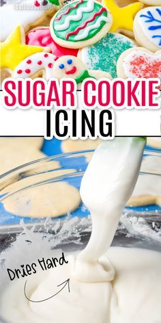 Cookie Icing That Hardens, Decorate Christmas Cookies, Sugar Cookie Icing Recipe, Cookie Icing Recipe, Perfect Sugar Cookies, Decorate Christmas, Sugar Cookie Icing, Royal Icing Recipe, Wreaths Christmas