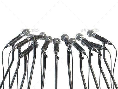 Microphones prepared for press conference or interview isolated by maxxyustas. Microphones prepared for press conference or interview isolated on white. 3d illustration#press, #conference, #Microphones, #prepared Mic Logo, Interview Microphone, Group Interview, Geometric Logos, Wimpy Kid, Julius Caesar, Geometric Logo, Music Band, Print Designs Inspiration