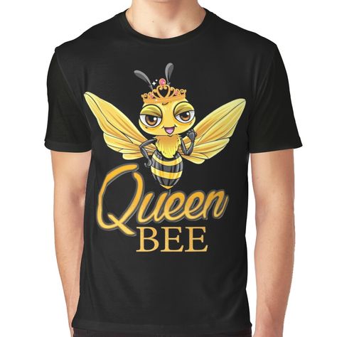 Bee Tshirt, Bee Graphic, Design Textile, Bee Design, Queen Bee, Gift For Christmas, Queen Bees, Christmas Birthday, Sublimation Printing