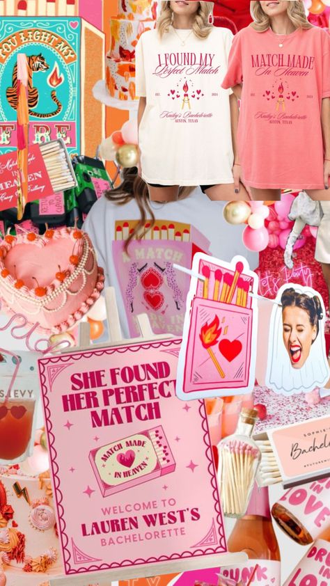 perfect match bachelorette Perfect Match Bachelorette Party, She Found Her Match Bachelorette, The Perfect Match Bachelorette, She Found Her Perfect Match Bachelorette, A Perfect Match Bachelorette, Red And Pink Bachelorette Party, Red And Pink Bachelorette, Hearts Bachelorette Party, Perfect Match Bachelorette