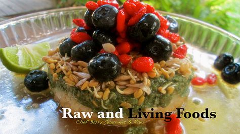 "Raw and Living Foods"  You can create pastry deserts snacks and  just about anything with raw ingredients from nature only. I am doing this every day and I Love to share my garden secrets and food art recipes with you . Food must appeal to all the senses . Kindest Chef Barry Gourmet & Raw Living Foods, Art Recipes, Blue Berries, Brain Function, Living Food, The Senses, Whole Foods, Delicious Food, Food Art