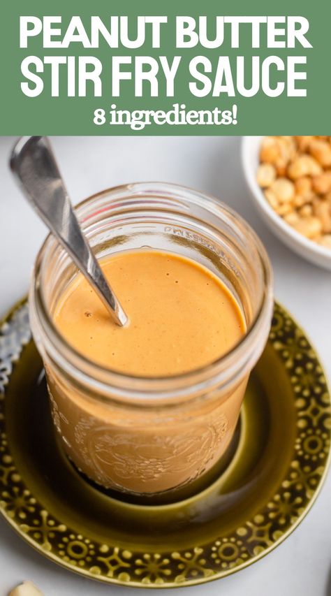 Peanut Butter Stir Fry Sauce, Peanut Butter Stir Fry, Easy Thai Peanut Sauce, Easy Peanut Sauce, Thai Peanut Chicken, Peanut Sauce Recipe, Thai Peanut Sauce, Asian Dinners, Peanut Butter Sauce