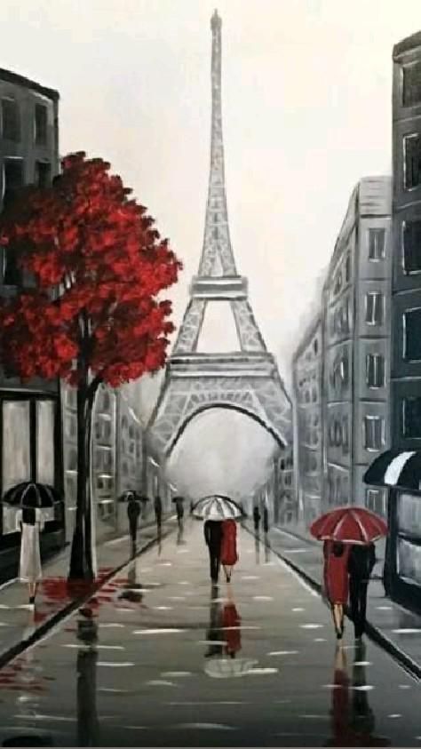 Paris Paintings, Torre Eiffel Paris, Eiffel Tower Painting, Paris Painting, Paris Wallpaper, City Painting, Paris Art, Impressionism Art, The Eiffel Tower