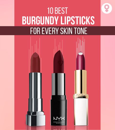 Best Burgundy Lipstick, Burgundy Lipstick Makeup, Wine Colour Lipstick, Red Wine Lipstick, Wine Red Lipstick, Maroon Lipstick, Maybelline Color Sensational Lipstick, Wine Lipstick, Lipstick Dark Red