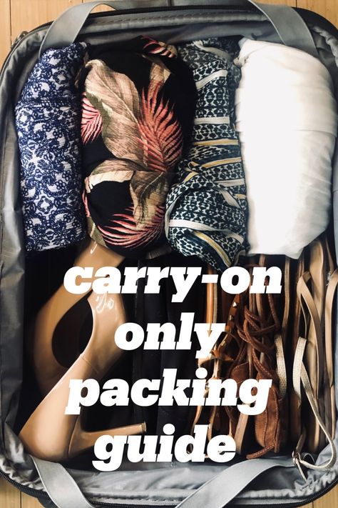 Complete carry-on only packing list and tutorial Pack Carry On For 2 Weeks, Italy Packing List Summer, Carry On Only Packing List, Packing Carry On Only, Europe Packing List Summer, Carry On Only Packing, Carryon Packing List, London Packing List, Carry On Packing List