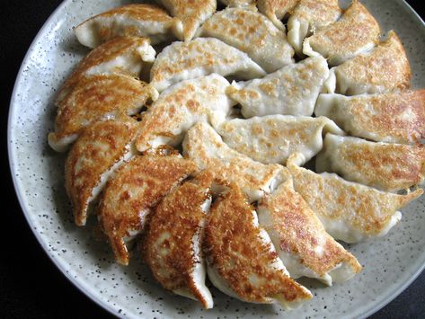 Vegan Tofu Gyoza – Hiroko's Recipes Vegetarian Gyoza, Vegan Tofu, Garlic Chives, All Vegetables, Bbq Recipes, Few Ingredients, Meat Dishes, Home Recipes, Recipe Using