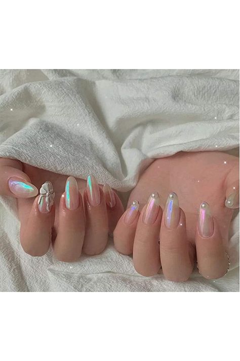 Mermaid Effect, Glitter Fairy, Aurora Nails, Best Powder, Chrome Nail Powder, Powder Manicure, Chrome Nail, Nail Powder, Mirror Effect