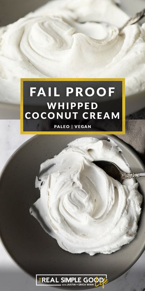 Coconut Cream Whipped Cream, Coconut Whipped Cream Recipe, Coconut Milk Whipped Cream, Dairy Free Whipped Cream, Coconut Cream Frosting, Whipped Coconut Cream, Gluten Free Pumpkin Pie, Vegan Whipped Cream, Recipes With Whipping Cream