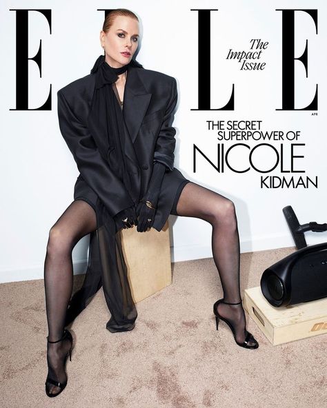 Nicole Kidman covers Elle US April 2024 by Mario Sorrenti