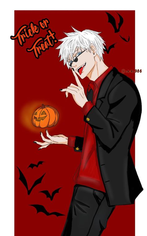 Gojo Halloween Fanart, Halloween Jujutsu Kaisen, Gojo Sensei, Jujitsu Kaisen, Anime Halloween, Marriage Vows, Halloween 2022, Gojo Satoru, Happy Marriage