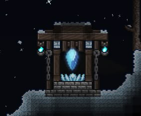 Terraria Pylon House, Terraria Ice Castle, Terraria Igloo House, Snow Pylon Terraria, Terraria Igloo, Desert Terraria House, Terraria Steampunk House, Terraria Hallow House Ideas, Mushroom House Terraria