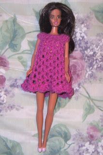 Fashion Doll Nightgowns - free crochet patterns Crochet Barbie Patterns, Crochet Doll Clothes Free Pattern, Craft Closet, Crochet Barbie, Crochet Barbie Clothes, Barbie Clothes Patterns, Gown Pattern, Clothing Patterns Free, Barbie Patterns