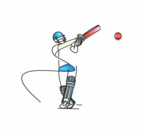 Concept of batsman playing cricket - cha... | Premium Vector Cricket Dp For Whatsapp, Cute Cricket Drawing, Cricket Tattoo Sport, Cricket Tattoo Ideas, Cricket Doodle Art, Cricket Aesthetic Wallpaper, Cricket Tattoo Design, Cricket Doodle, Cricket Poster Creative