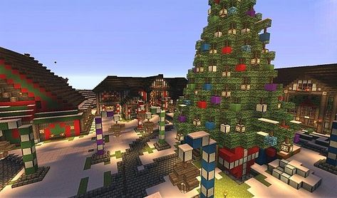 Village Map, Map Minecraft, Santa's Village, Cool Minecraft Creations, Minecraft Christmas, Christmas World, Minecraft Construction, Minecraft Inspo, How To Play Minecraft