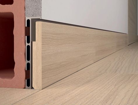 FILOMURO | Skirting board Filomuro Collection By GAROFOLI Base Board Trim, Wooden Skirting, Oak Skirting Boards, Wooden Skirting Board, Boulder House, Floor Skirting, Baseboard Styles, Floor Moulding, Summit Homes