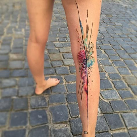 Designed Tattoos, Soft Tattoo, Abstract Tattoo Designs, Tattoo Henna, Wolf Tattoo Design, Geniale Tattoos, Disney Tattoo, Leg Tattoos Women, Tatuaje A Color