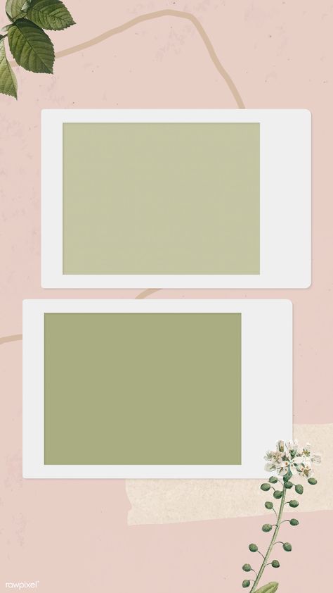 Blank collage photo frame template on pink background vector mobile phone wallpaper | premium image by rawpixel.com / NingZk V. Frame For Two Photos, Blank Templates Background Aesthetic, Background For Photo Frame, Two Frames Background, Two Frame Template, Wallpaper Backgrounds Editing, Polaroid Background Frames, Unfold Frame Template Aesthetic, Photo Frame Background Design