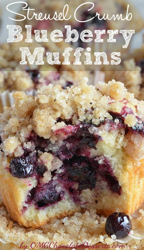 Blueberry Muffins With Streusel Crumb Topping Bluberry Muffins, Recipe Keeper, Muffins Recipes, Streusel Muffins, Favorite Breakfast Recipes, Muffin Streusel, Torte Cupcake, Homemade Muffins, Muffin Recipes Blueberry