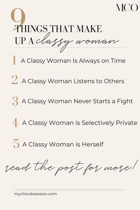 Elegant Lady Checklist, How To Act Gracefully, Habits Of Classy Women, How To Become Elegant Classy Women, How To Behave Like A Lady, How To Become A Classy Woman, How To Carry Yourself Like A Lady, How To Become Classy, Habits Of Elegant Women