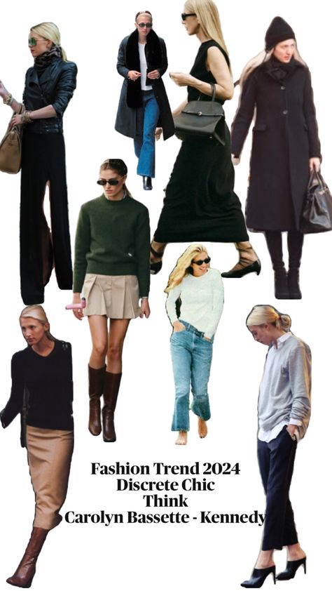 Discrete Chic Quite Luxury inspo Carolyn Bessette - Kennedy 90s Minimalism Fashion, Fashion Trend 2024, Quite Luxury, Court Outfit, Carolyn Bessette, Neat Casual Outfits, Celebrity Style Icons, Best Winter Outfits, Classic Style Outfits