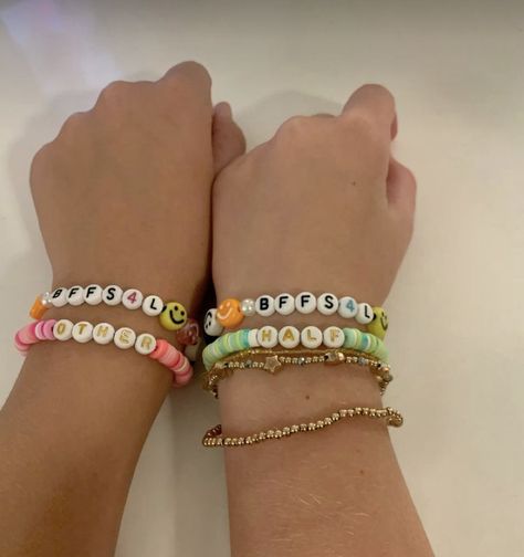 Bff Clay Bead Bracelets, Bracelets Clay, Clay Bead Bracelets, Preppy Bracelets, Bff Bracelets, Clay Bracelet, Clay Bead, Bead Bracelets, Clay Beads