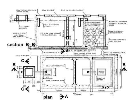 11x2.4m septic tank plan is given in this Autocad drawing file. Section view is given in this Autocad drawing file. Material details are given which is used for construction. Septic Tank Design, Tank Drawing, Autocad Drawing, Tank Design, Septic Tank, Autocad, Design Projects, Design