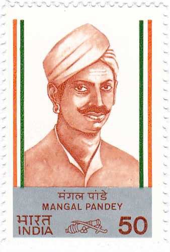 Mangal Pandey was an Indian soldier who played a key part in the events immediately preceding the outbreak of the Indian rebellion of 1857. He was a sepoy (infantryman) in the 34th Bengal Native Infantry (BNI) regiment of the British East India Company Revolt Of 1857, Mangal Pandey, Indian Stamps, Freedom Fighters Of India, Indian Freedom Fighters, Stamp World, Muslim Religion, Mother India, Indian Legends