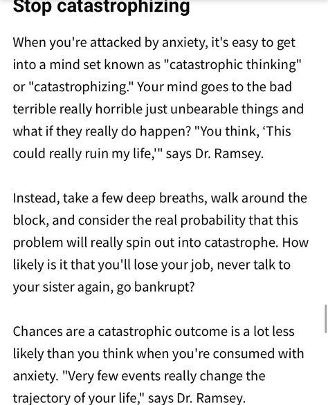 Catastrophizing Quotes, Catastrophic Thinking Quotes, Catastrophic Thinking, Motherhood Inspiration, Thinking Quotes, Great Quotes, Psychology, Word Search Puzzle, Mindfulness