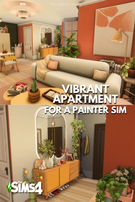 In this video I renovated 1312 21 Chic Street apartment. Her apartment is bright and vibrant and a bit of an organized mess, just the way she likes it. #sims4apartment #sims4cityliving #sims4ccbuild #sims4speedbuild #sims4cclist #sims4wcif Sims 4 Apartment 1313 21 Chic Street, Artist Apartment Sims 4, Sims 4 City Living Apartments Ideas, Sims 4 21 Chic Street, Sims City Living Apartments, Viii Landgraab Sims 4 Apartment Layout, Sims 4 Influencer Apartment, Sims 4 1310 21 Chic Street, Ts4 Apartment Cc