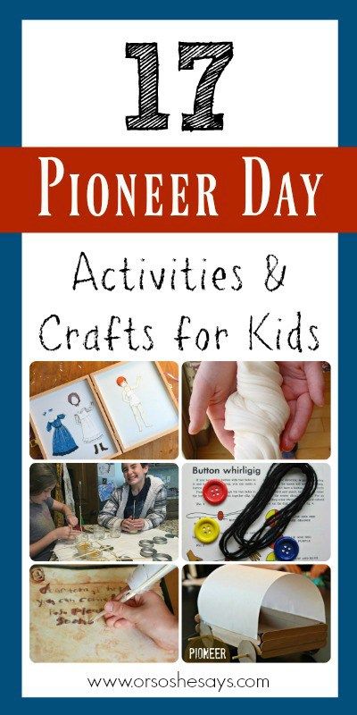 If you're looking for Pioneer Day Activities, then look no more! Mariah has created a roundup of things to do, including crafts and snacks. See all the ideas on www.orsoshesays.com today! Pioneer Day Activities, Pioneer Games, Pioneer Activities, Pioneer Crafts, Kansas Day, Pioneer Trek, Activity Day Girls, Pioneer Day, Pioneer Life