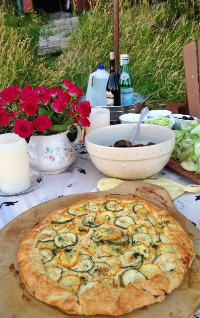 Summer Zucchini Galette Zucchini Galette, Summer Zucchini, Galette Recipe, Garden Recipes, A Pizza, Zucchini Recipes, Meatless Meals, Veggie Recipes, Summer Recipes