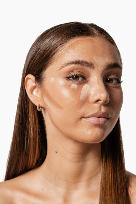 Contoured Face, Warm Makeup, Makeup Contouring, Concealer Contour, Colour Correcting, Latest Makeup Trends, Clean Beauty Products, Concealer For Dark Circles, Cream Foundation