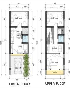 12 X 30 Tiny House Floor Plans, 12 X 30 Floor Plans, 12×35 House Plan, 15×25 House Plan, 12×50 House Plan, 3x10 House Design, Narrow House Architecture, 10×30 House Plan, 12×30 House Plan