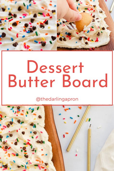 Cookie Butter Board Ideas, Butter Board Dessert, Board Night Ideas Dessert, Butter Smear Board, Butter Tray Ideas, Buttercream Charcuterie Boards, Frosting Dessert Board, Buttercream Frosting Boards, Easter Butter Board