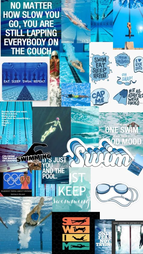 Wallpaper For Swimmers, Swimmers Wallpaper Iphone, Swimmer Aesthetic Wallpaper, Swim Coach Aesthetic, Swimming Aesthetic Wallpaper, Swimming Backgrounds, Swimming Collage, Swimmer Wallpaper, Swim Team Aesthetic