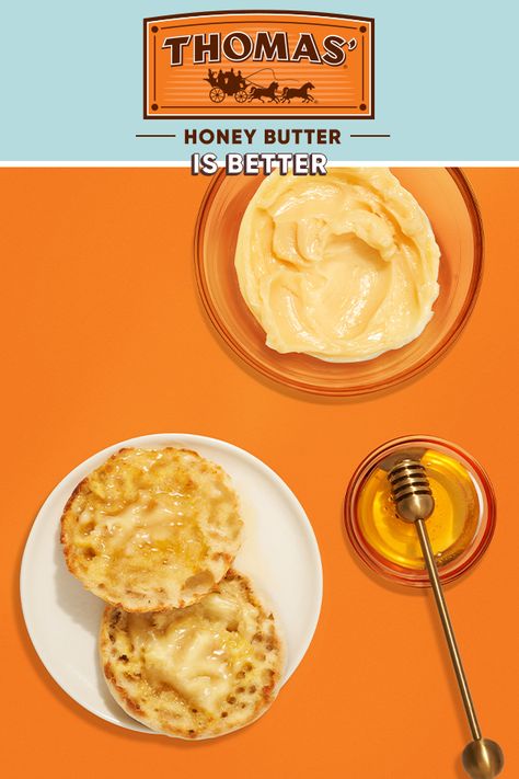 English Muffin Recipe Breakfast, Breakfast Butter, Thomas English Muffins, Homemade Honey Butter, English Muffin Recipes, Muffins Recipes, English Muffins, Honey Butter, English Muffin