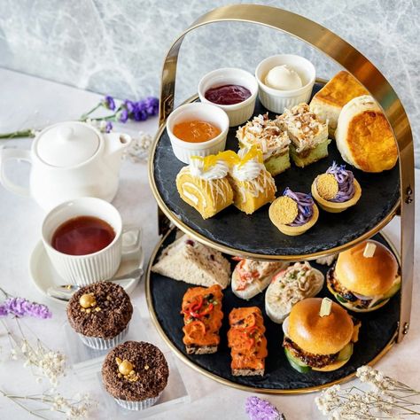 11 Best Affordable Afternoon High Tea Sets In Singapore Afternoon High Tea, Prawn Fritters, Hi Tea, High Tea Food, Twg Tea, Tea Restaurant, Tea Club, Afternoon Tea Set, Summer Menu