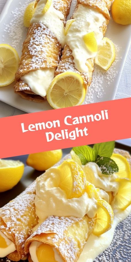 Lemon Pie Cannoli Delight: An Italian Dessert Twist Discover a refreshing spin on the classic cannoli with this Lemon Pie Cannoli recipe, merging zesty lemon flavors with creamy, crunchy textures. Ideal for impressing guests and satisfying sweet cravings, this dessert will become a new favorite. #UniqueDesserts #CannoliTwist Italian Napoleon Dessert, Lemoncello Recipes Desserts, Canolis Recipe Italian, Lemon Cannoli, Easy Cannoli Recipe, Long John Donuts, Canolis Recipe, Cannoli Filling Recipe, Brunch Danish