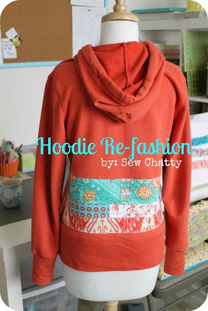 Refashion Sweatshirt, Birdhouses Ideas, Applique Hoodie, Sweatshirt Makeover, Sweatshirt Refashion, Hoodie Diy, Hoodie Refashion, Mugs Ceramic, Upcycle Sewing