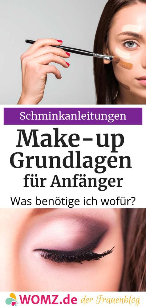 Gerade Anfänger tun sich beim Schminken oft schwer. Welches Make-up Produkt verwendet man wofür? Brauche ich unbedingt eine Foundation? Wird sie vor oder nach dem Bronzer aufgetragen? Und wozu ist ein Primer da?  Ich erkläre dir, wie Make-up funktioniert. Mithilfe von meinem kleinen Beauty Guide tust du dich beim Schminken leichter.  Ich erkläre dir die Make-up Grundlagen einfach und verständlich.  #make-up #makeup #beauty #guide Make Up Foundation, Basic Makeup, Beauty Guide, Spring Makeup, Skin Treatments, Beauty Make Up, Granada, Skin Cells, Bronzer