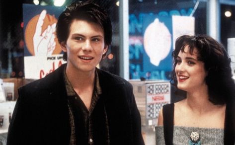 Jd X Veronica, Winona Ryder Movies, Veronica And Jd, Jd Veronica, Heathers The Movie, Christian Slater Heathers, Young Christian Slater, Veronica Heathers, Heathers Aesthetic