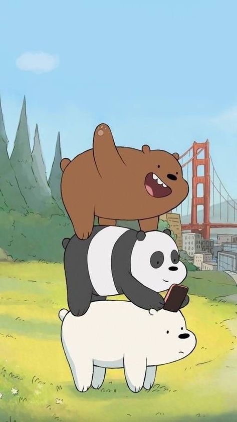 Beruang Grizzly, Backgrounds For Desktop, We Bare Bears Wallpapers, Ice Bears, We Bear, Emoji Wallpaper, We Bare Bears, Bare Bears, Bear Wallpaper