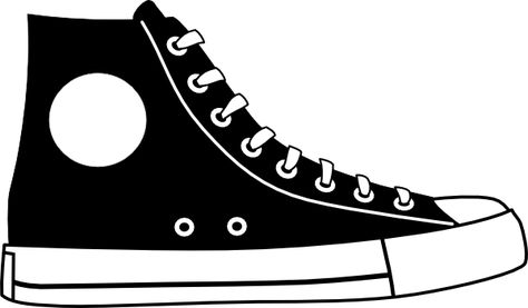 tennis shoe clip art black and white | Black Hightop Shoe clip art - vector clip art online, royalty free ... Shoes Vector, Clip Art Library, Crafty Mom, Cartoon Shoes, Art Clip, Image Svg, Symbol Tattoos, Shoes Drawing, Black And White Sneakers