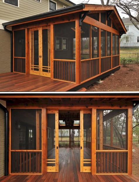 Diy Screened In Porch Cheap, Cozy Yard, Cozy Screened In Porch, Screened In Back Porch Ideas, Screened In Porch Diy, Screened Porches, Screened Porch Designs, Diy Screen, Home Porch