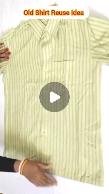 Recycle Button Up Shirt Ideas, Recycling Shirts Ideas, Shirt Recycle Ideas, Shirt Reuse Ideas, Old Shirt Reuse Ideas, Old Clothes Reuse Ideas, How To Recycle Old Clothes, Old Shirt Diy, Redesign Clothes