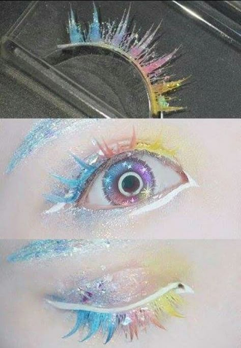 Rainbow Eyelashes, Eyelashes Aesthetic, Kawaii Makeup, Photos Of People, Creative Eye Makeup, Makeup Homecoming, Aesthetic Eyes, Hair Braid, Creative Eye