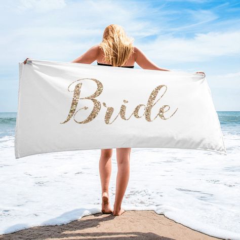 Beach Bridal Showers, Hen Party Gifts, Customized Bridesmaid Gifts, Monogrammed Beach Towels, Beach Towel Blanket, Custom Beach Towels, Beach Bride, Beach Bridal, Personalized Beach Towel