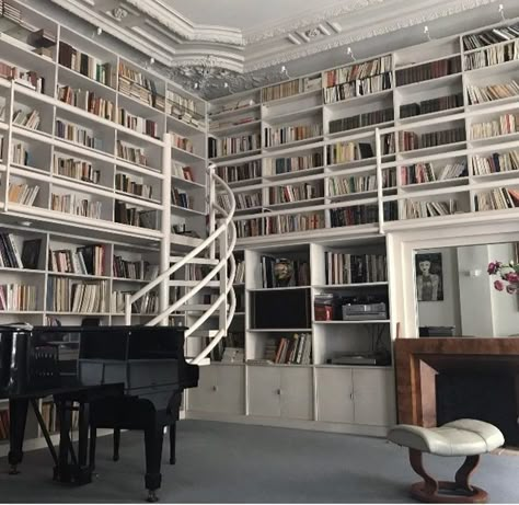 Library In Room Aesthetic, Home Library Aesthetic Luxe, Cool Libraries In Houses, I’m Home Library Room, Massive Home Library, Big House Library, Houses With Libraries, Home Library Aesthetic Modern, Huge Library In House